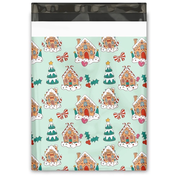 Other - Christmas Gingerbread Houses Poly Mailers 10x13 Pack of 25